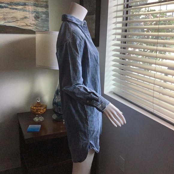 Universal Thread Acid Wash Denim Shirt Dress - Picture 5 of 6